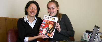 An editor for a Romanian magazine with one of her Projects Abroad interns on a High School Special. A Journalism intern contributes work to a local magazine in Romania during her summer break in high school.